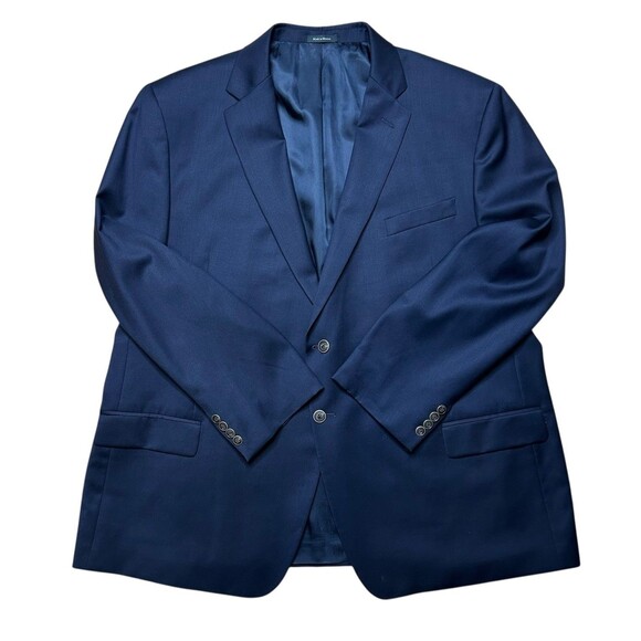 Joseph & Feiss Gold Executive Fit Blazer 50R Navy Blue 100% Wool Sport Coat - Picture 1 of 11